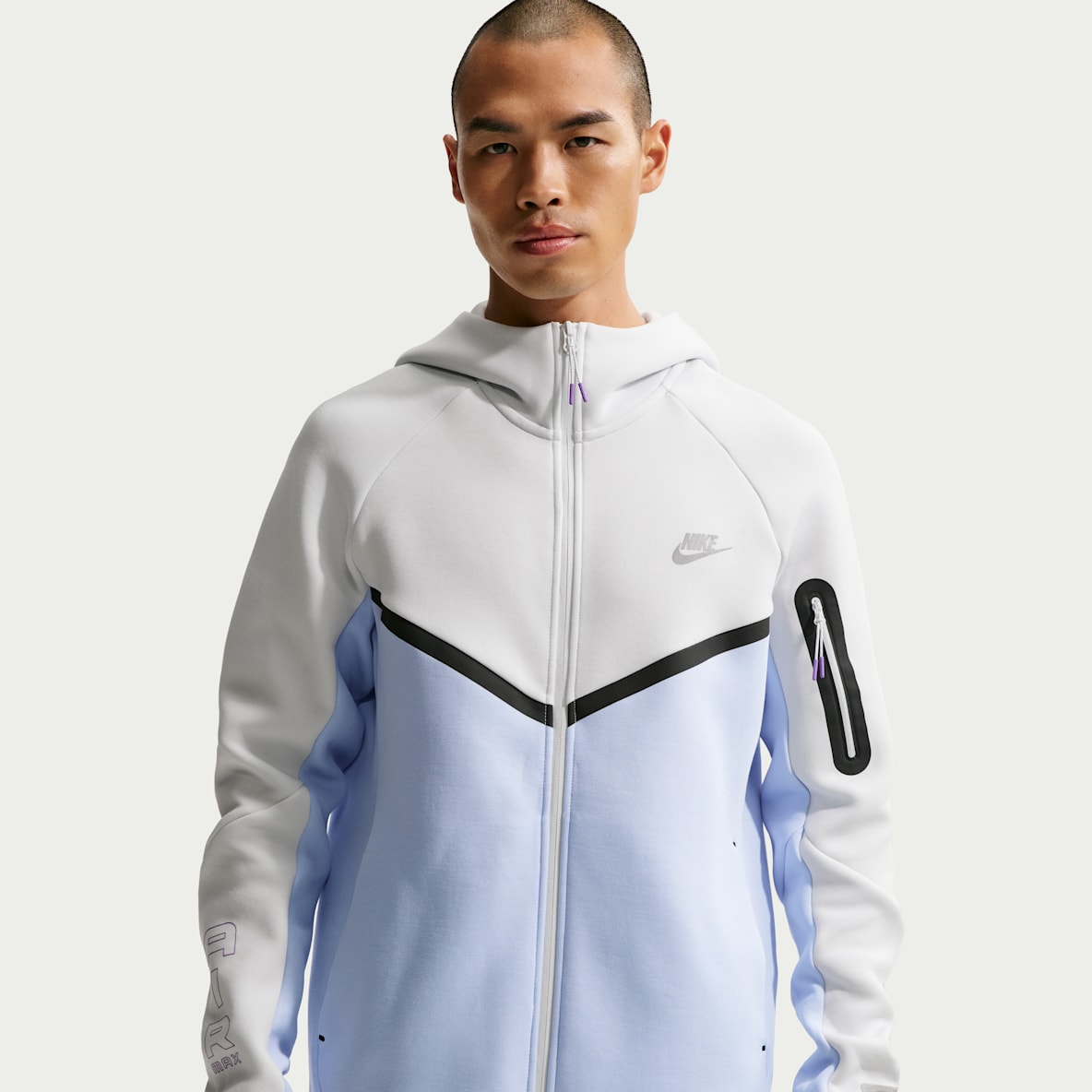 トップス Nike tech fleece jacket white NIKE SPORTSWEAR TECH FLEECE FULL-ZIP HOODIE WHITE BLACK MEN'S L